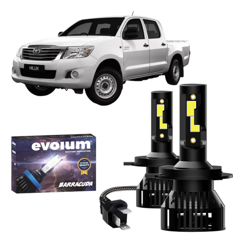 Focos Led H4 Toyota Hilux 2004-2015 Alta Baja 11000lm Luz