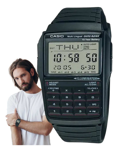 Relógio Casio Masculino Calculadora Digital Dbc-32-1adf