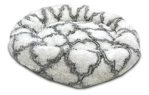 Cama Antiestrés, Mascotas, Perros Talla M, 70cm, Blanco/gris