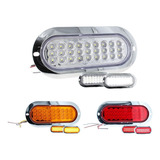 Plafon 27 Led Ovalado Bisel Cromo Alta Baja Estrobo 12-24v F