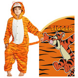 Kigurumi Pijama Mameluco Completa Tigre Disfraz Para Niños