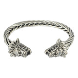 Brazalete De Quetzalcoatl De Plata Ley 925 Para Hombre