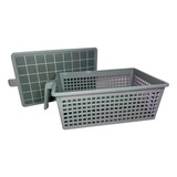 Cesta Organizadora Média Rattan Gavetas Infantil 32x20cm