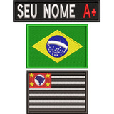 Patch Bordado Nome Bandeira Brasil E Seu Estado Motociclista