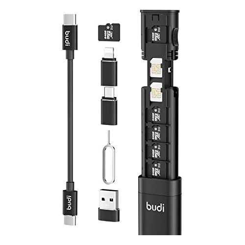 Budi Cable De Datos Multifuncional 9 En 1 Con Lector De Tarj