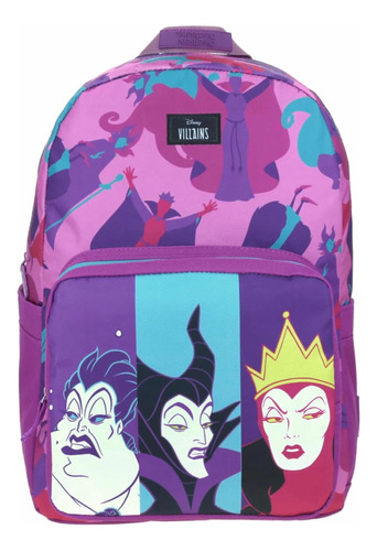 Mochila Grande 1818 Chenson Original Villanas Disney Con Portalaptop Backpack Escolar Primaria Secundaria Oficina Portallave Amplio Compartimento