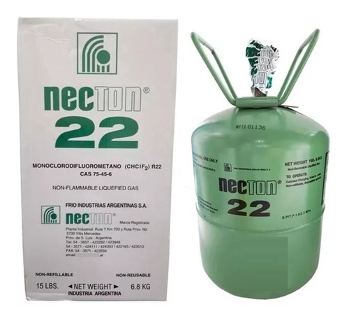 Garrafa Gas Refrigerante Necton R22 X 6.8 Kg