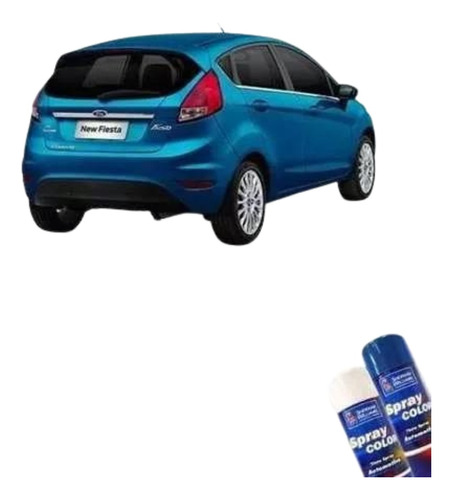 Tinta Spray Auto Cor Seu Carro New Fiesta Azul California