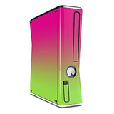 Piel Estilo Neon Green Hot Pink Compatible Con Xbox 360 Slim