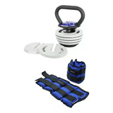 Kettlebell Ajustable Pesa Rusa 9 Kg + Pesas De Tobillo 5 Kg