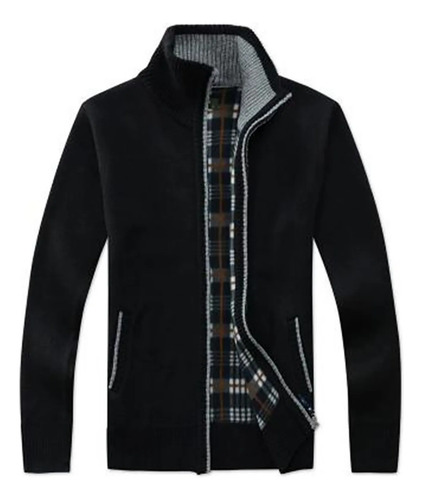 Abrigo K Para Hombre, Jersey De Punto Alto, Manga Larga, Col