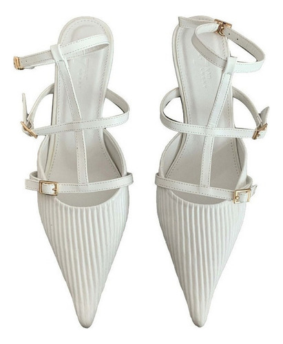 Zapatos De Tacón Con Punta Para Mujer Sandalias Elegantes