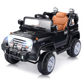 Costzon Black Jeep Carro Eléctrico Control Padre Niños 12v
