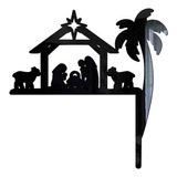 Adesivo De Espelho Acrílico Nativity Decalque De Parede Para