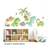 Vinilos Infantiles Soñados Acuarelables Dinosaurios 130x70