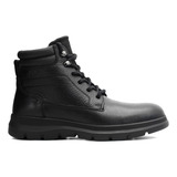 Bota Flexi Hombre Antiderrapante Negro Casual Estilo 25-29