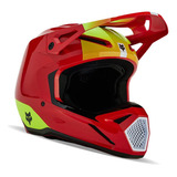 Casco Fox V1 Ballast Rojo/ Amarillo Motocross Enduro