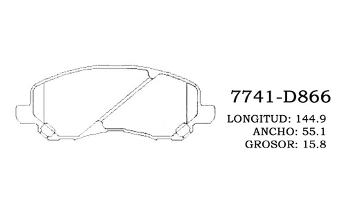 Pastilla De Freno Delantera Dodge Avenger Sxt 2011 7741 Foto 2