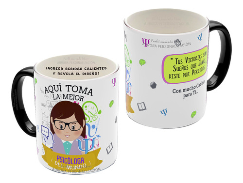 Mug Mágico Taza Profesión Psicologa Regalo