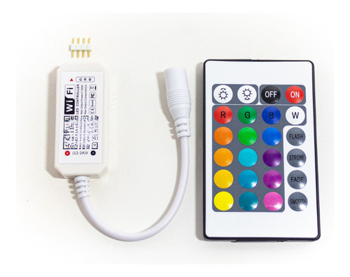 Controladora Para Fita Rgb Wi-fi Alexa Com Controle Remoto