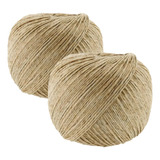 Kit C/2 Fio Cordão Barbante Rami 2mm Rolo 200g Sisal 180 Mts