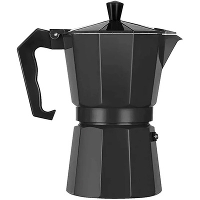 Cafetera Italiana 6 Tazas Manual Color Negro | MercadoLibre