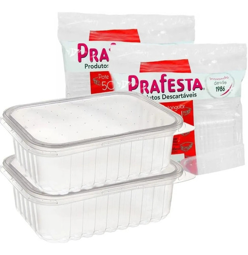 24un Pote Marmita Descartável 500ml Freezer Microondas 