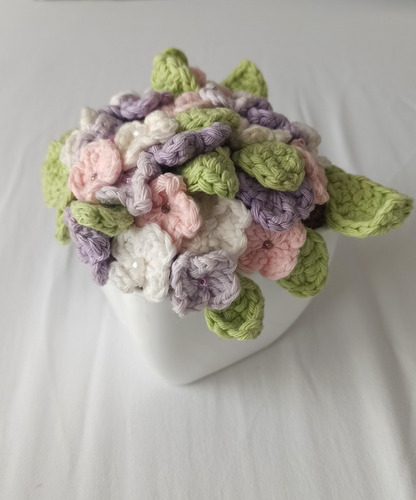 Flores Al Crochet Con Maceta