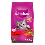 Alimento Whiskas 1+ Whiskas Gatos  Para Gato Adulto Sabor Carne En Bolsa De 10 kg