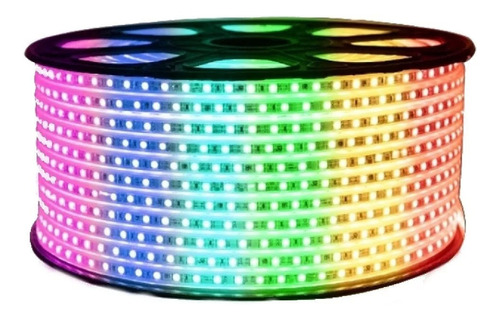 Fita Led 50m Rgb 5050 Prova D'agua Iluminação Fachada