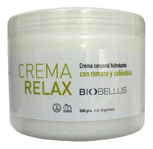 Crema Relax Masajes Musculares Hidratante X 500g Biobellus