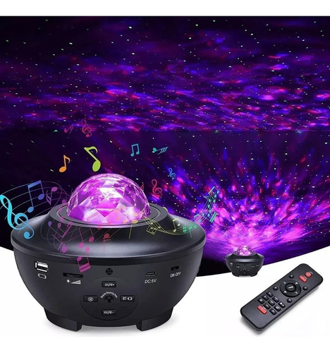 Proyector Galaxia Estrellas Universo Con Bluetooth Color De La Estructura Negro