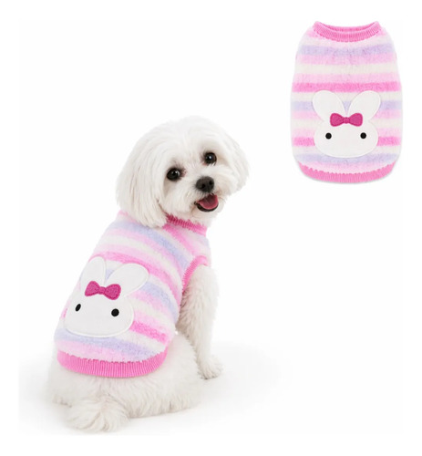 Ropa Para Perrita Sueter Conejo Rosa Mascota Pequeña