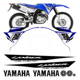 Kit Adesivo Lander 250 2015 Azul Moto Yamaha Faixa Jogo