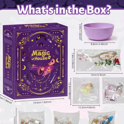 Kit Mágico Diy Para Hacer Pociones Y Colgante Hada Niña