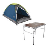 Mesa Plegable Spinit Regulable Y Carpa Basic Alu 4 Personas