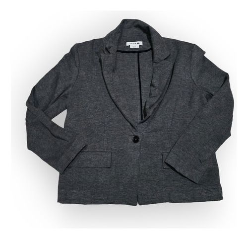 Blazer Lacoste De Mujer Talla 40 Color Gris Oscuro 