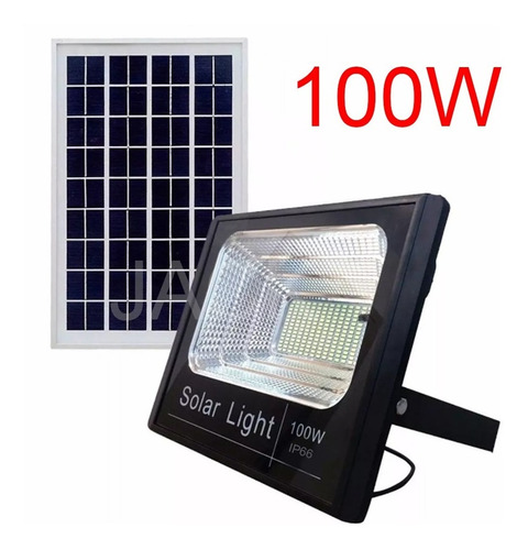 Refletor 100w Solar Ultra Led Completo Placa Pronta Entrega