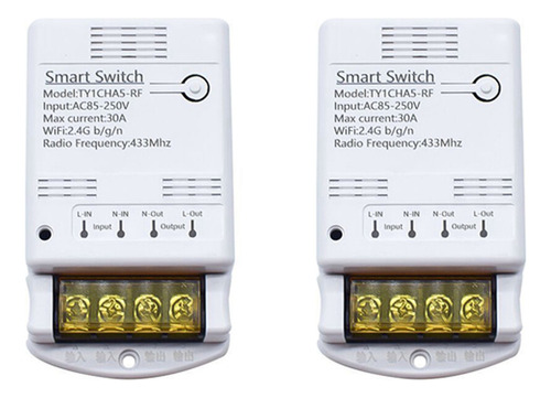 2 Módulos De Relé Tuya Wifi 30a, 85-250 V, Interruptor Intel