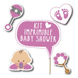Kit Imprimible Props Cartelitos Divertidos Baby Shower Bebe