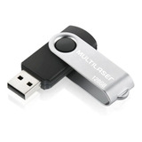 Pendrive 128gb Multilaser Twist Pd591 Usb 2.0 Preto/prateado