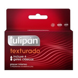 Tulipán Preservativos De Látex Texturado Lubricante Caja X12