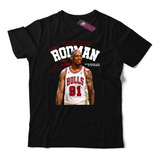 Remera Dennis Rodman Chicago Bulls 91 Nba Dn9 Dtg Premium