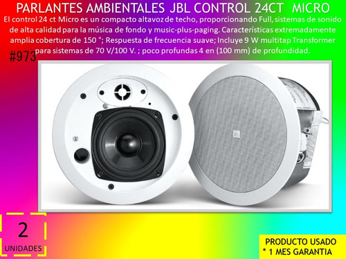 Parlantes Para Sonido Ambiental Jbl Control 24ct Micro 