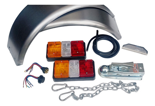 Trailer Kit Faros Luz Patente  Tortuga Cadenas,guardabarros 