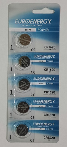 5 X Pilas Boton Cr-1620 1620 Litio Euroenergy