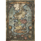 Poster Retrô Westeros Map Game Of Thrones 30x42cm Plastific