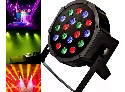 Foco Luces 18 Led Rgb Dmx Fiesta Disco Corriente