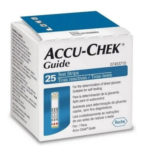 Accu-chek Guide Tiras Reactivas Medidor De Glucemia 25uni Color Blanco
