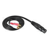 Cable De Audio 1.5m/5ft Divisor Estéreo Xlr Hembra A 2 Rca M